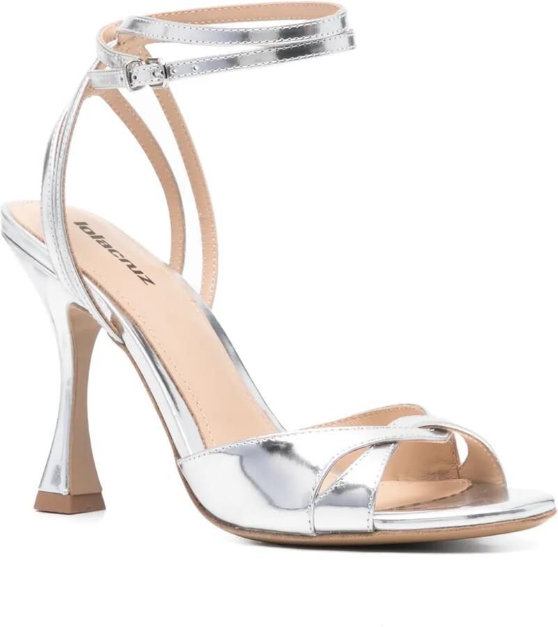 Lola Cruz Leren sandalen Zilver - Foto 2