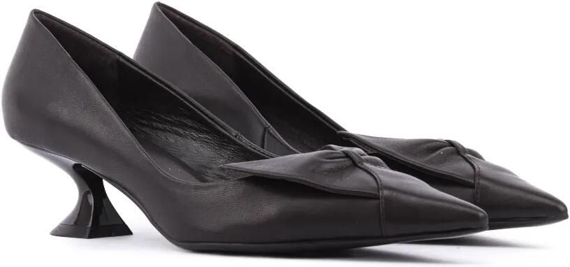 Lola Cruz Manuela pumps met puntige neus en strikdetail Bruin - Foto 5