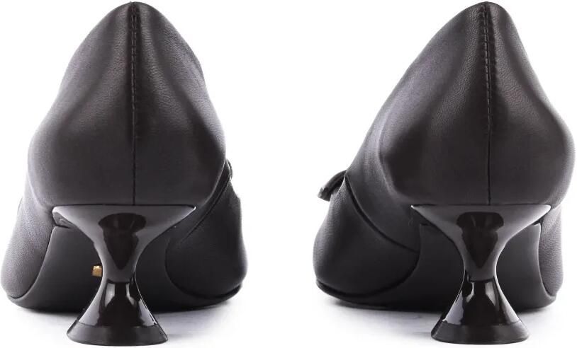 Lola Cruz Manuela pumps met puntige neus en strikdetail Bruin - Foto 4