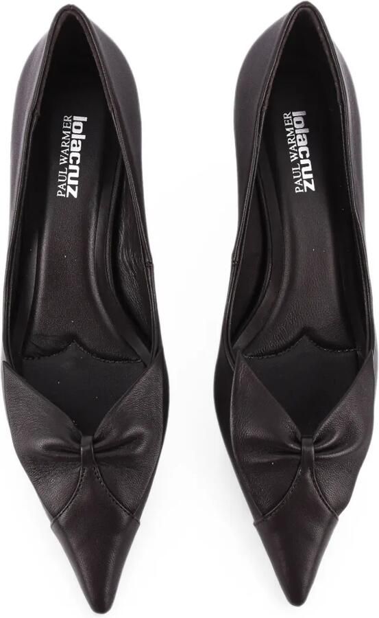 Lola Cruz Manuela pumps met puntige neus en strikdetail Bruin - Foto 2