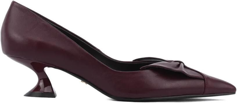 Lola Cruz Manuela pumps met strikdetail Rood