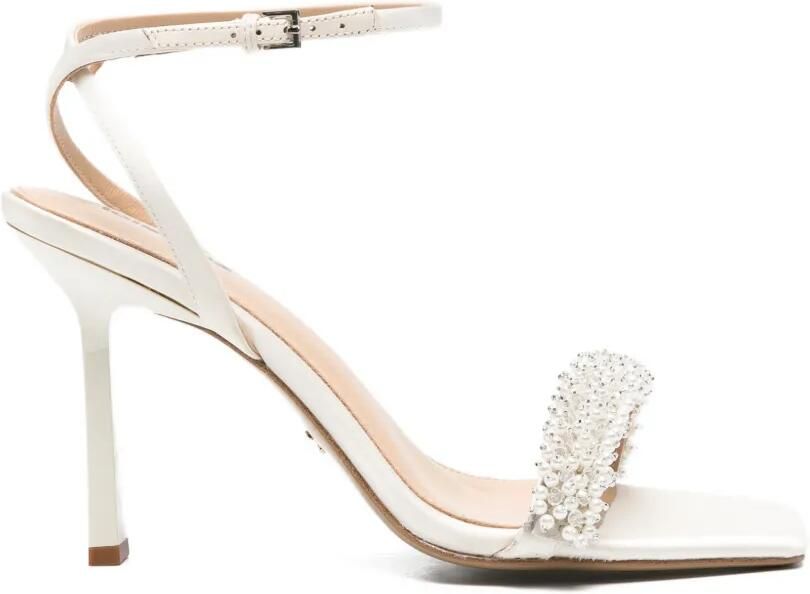 Lola Cruz Martina verfraaide sandalen Wit