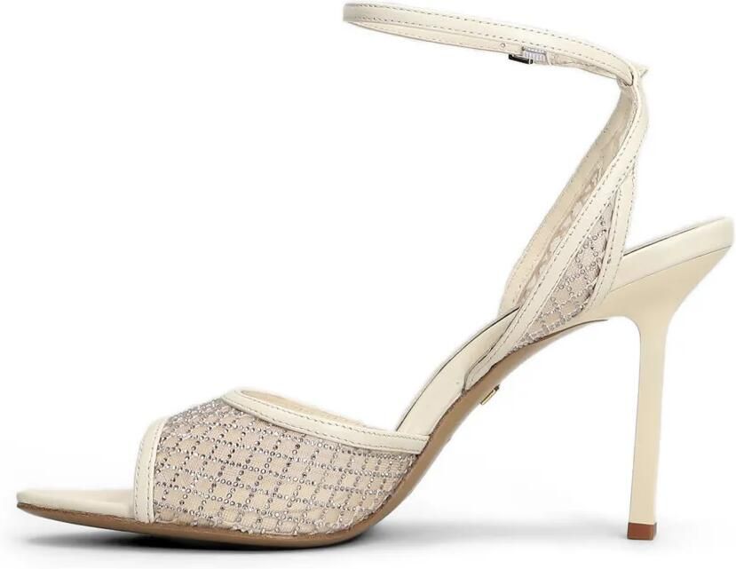 Lola Cruz Mesh sandalen verfraaid met kristallen Beige - Foto 3