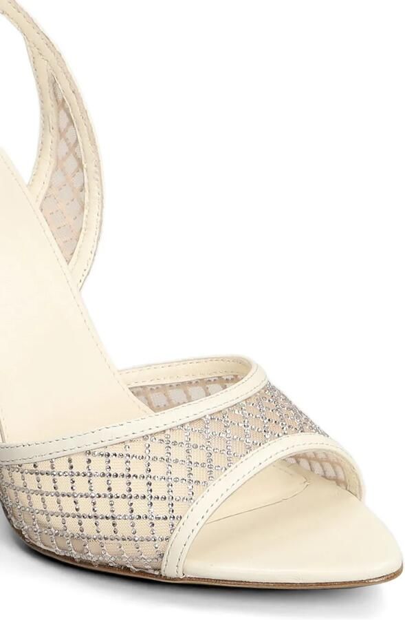 Lola Cruz Mesh sandalen verfraaid met kristallen Beige - Foto 4