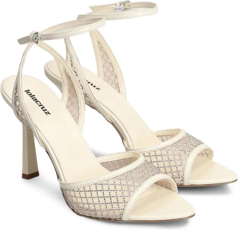 Lola Cruz Mesh sandalen verfraaid met kristallen Beige - Foto 2