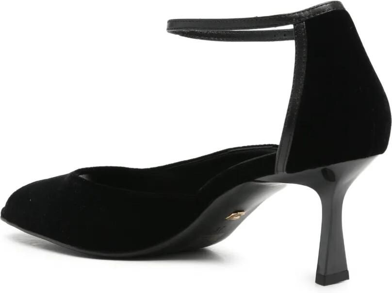 Lola Cruz Qelina pumps met open neus en enkelbandje Zwart - Foto 3