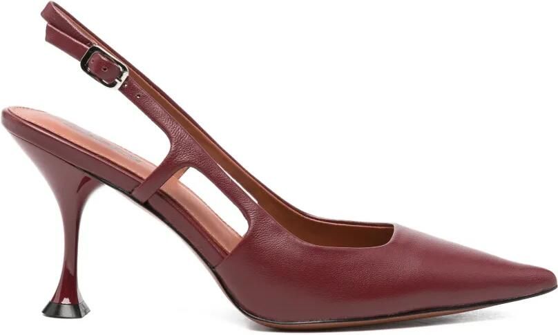Lola Cruz Rhina slingback pumps met puntige neus Rood
