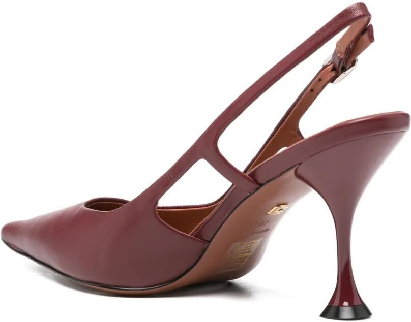 Lola Cruz Rhina slingback pumps met puntige neus Rood - Foto 2