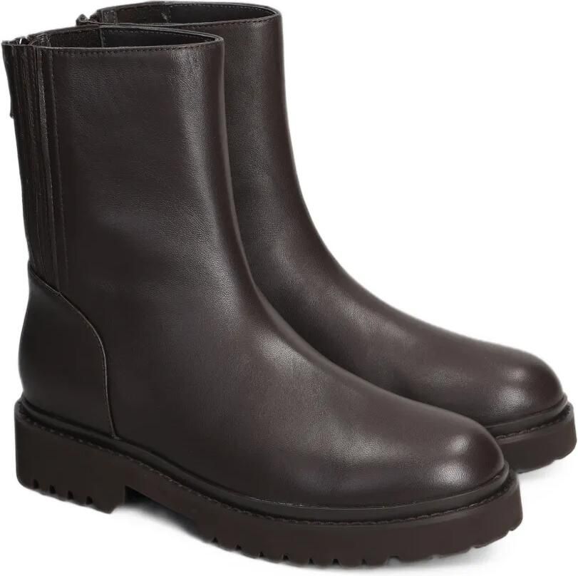 Lola Cruz ribbed-panel leather chelsea boots Bruin - Foto 2