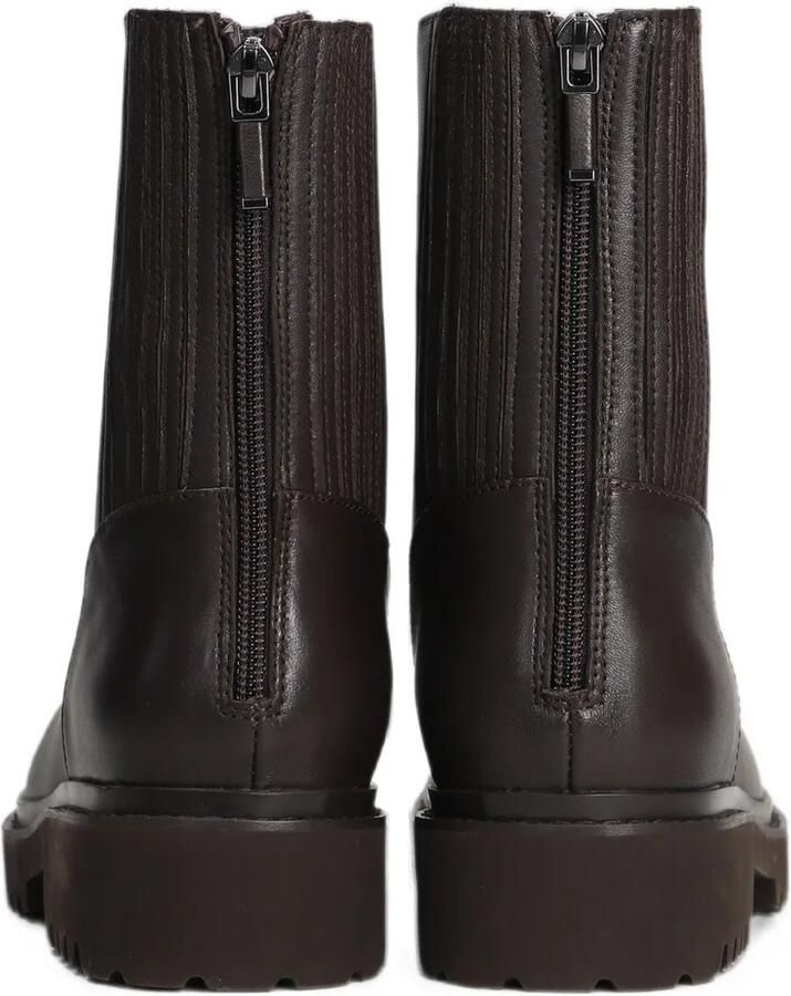Lola Cruz ribbed-panel leather chelsea boots Bruin - Foto 3