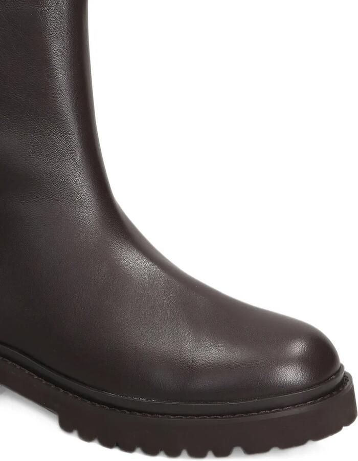 Lola Cruz ribbed-panel leather chelsea boots Bruin - Foto 4