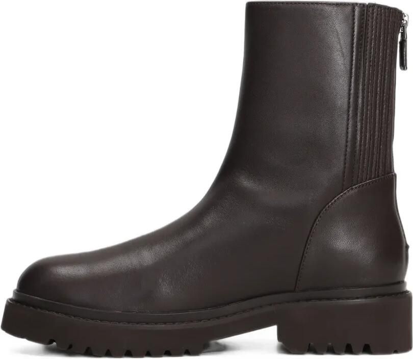 Lola Cruz ribbed-panel leather chelsea boots Bruin - Foto 5