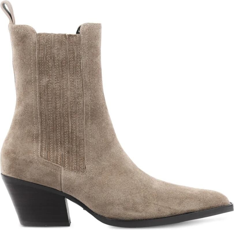 Lola Cruz Solenne suède enkellaarzen Beige