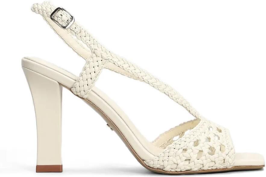 Lola Cruz Tabata gevlochten slingback sandalen Wit