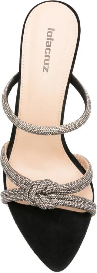 Lola Cruz Verfraaide sandalen met geknoopte details Zwart - Foto 4