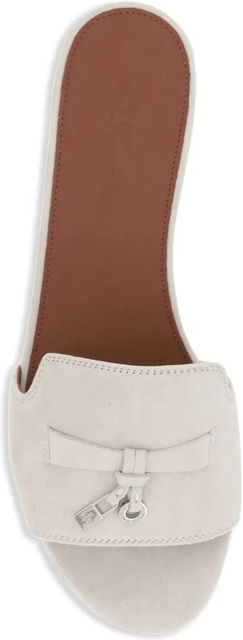 Loro Piana Charms slippers Wit - Foto 2