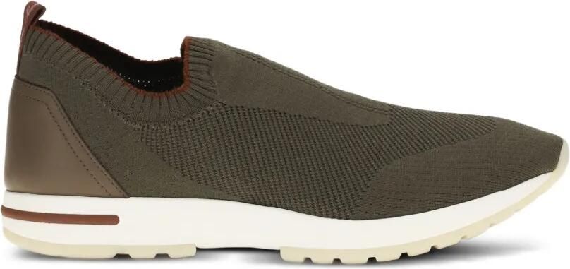 Loro Piana Gebreide slip-on sneakers Groen