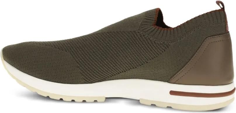 Loro Piana Gebreide slip-on sneakers Groen - Foto 4