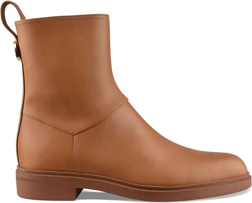 Loro Piana Kilda leren enkellaarzen Beige