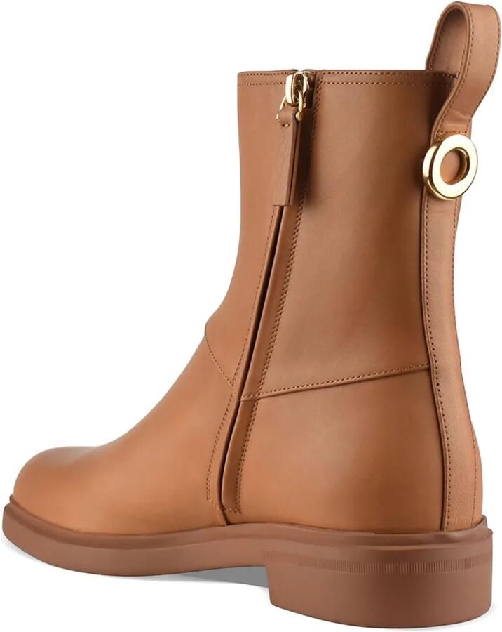 Loro Piana Kilda leren enkellaarzen Beige - Foto 2