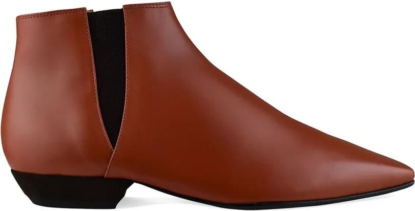 Loro Piana Laarzen met elastische vlakken en puntige neus Bruin