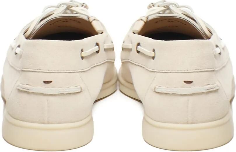 Loro Piana Leren bootschoenen met veters Beige - Foto 2