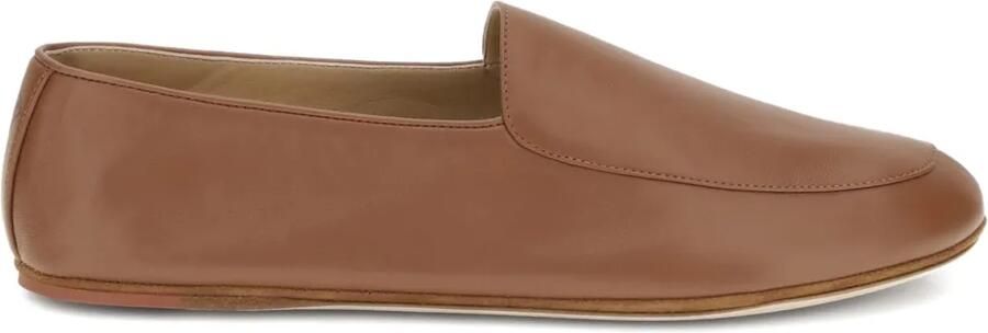 Loro Piana Leren loafers Bruin