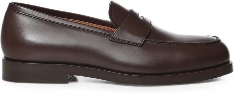 Loro Piana Leren penny loafers Bruin