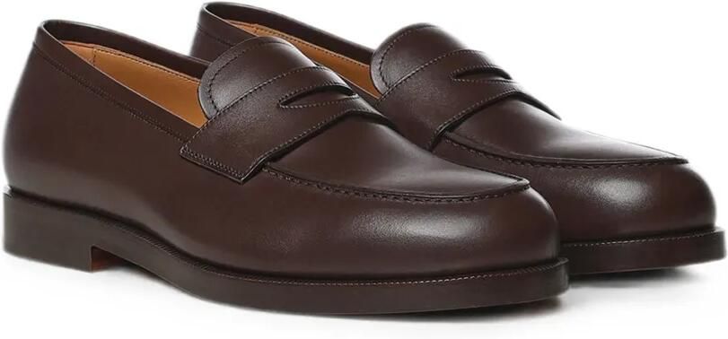 Loro Piana Leren penny loafers Bruin - Foto 3