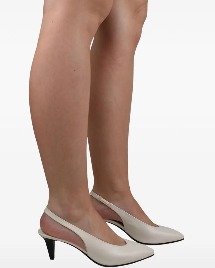 Loro Piana Pumps met elastische band en puntige neus Beige - Foto 2
