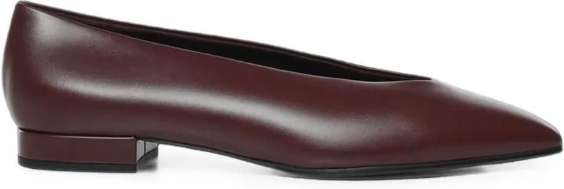 Loro Piana Rebecca leren ballerina's Rood