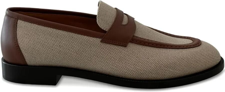 Loro Piana Sergio Walk loafers met leren afwerking Bruin