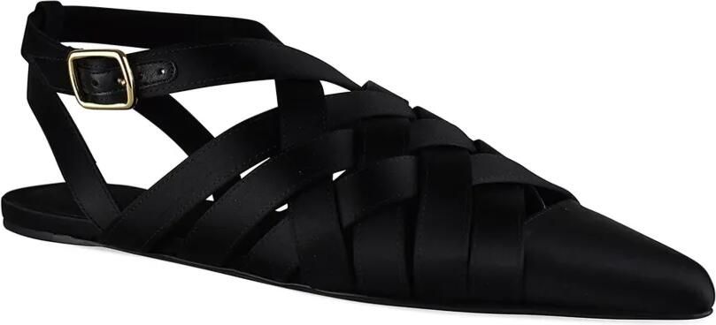 Loro Piana Silene ballerina's met gekruist detail Zwart - Foto 3