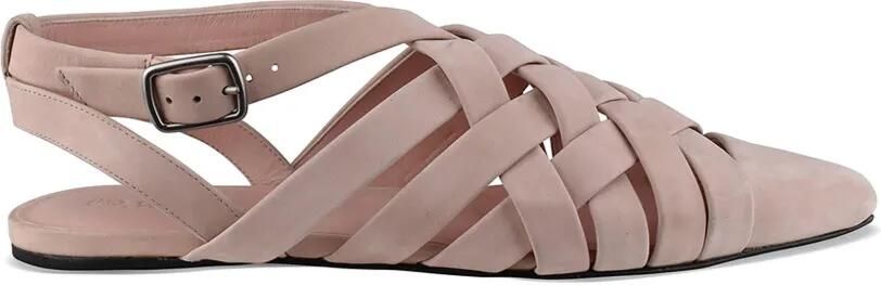 Loro Piana Silene geweven sandalen Roze
