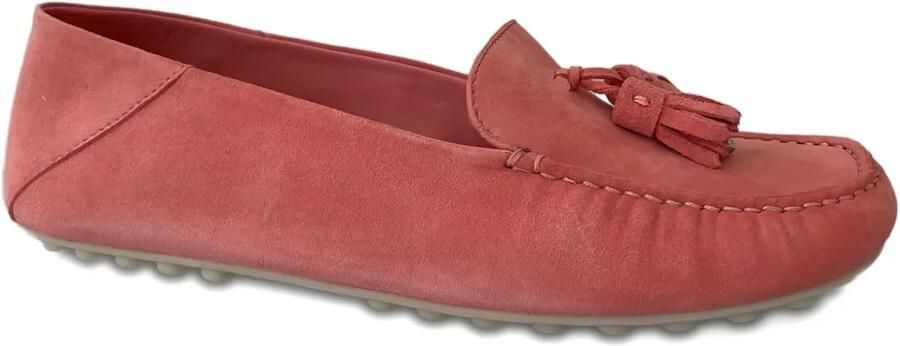 Loro Piana Suède loafers met kwastjes Roze