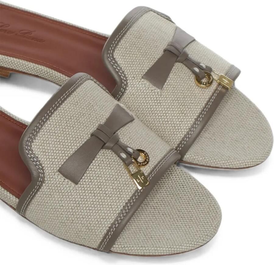 Loro Piana Summer sandalen met bedels Beige - Foto 2