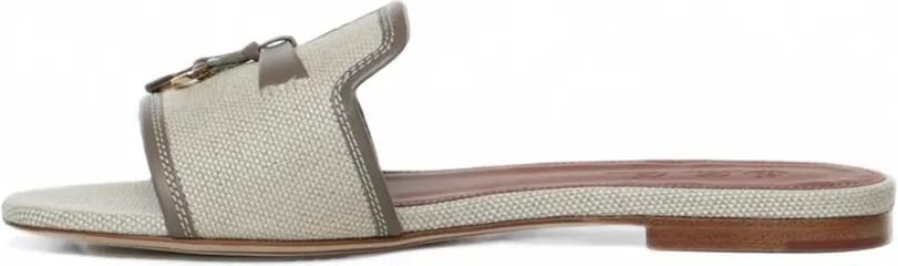 Loro Piana Summer sandalen met bedels Beige - Foto 5