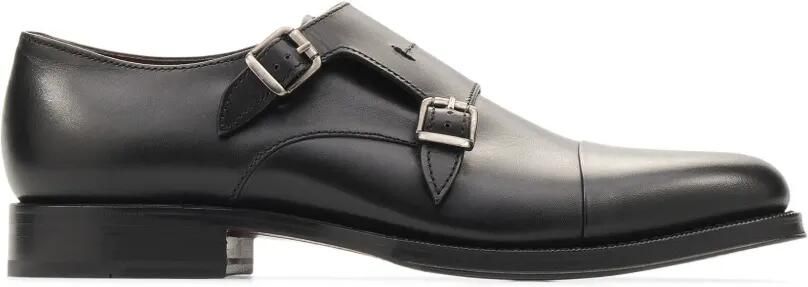 Lottusse Gespschoenen met dubbele gesp Zwart