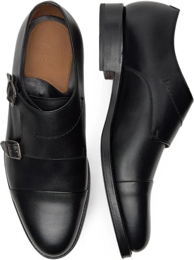 Lottusse Gespschoenen met dubbele gesp Zwart - Foto 2