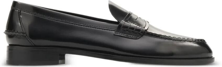 Lottusse Liberty loafers met amandelvormige neus Zwart