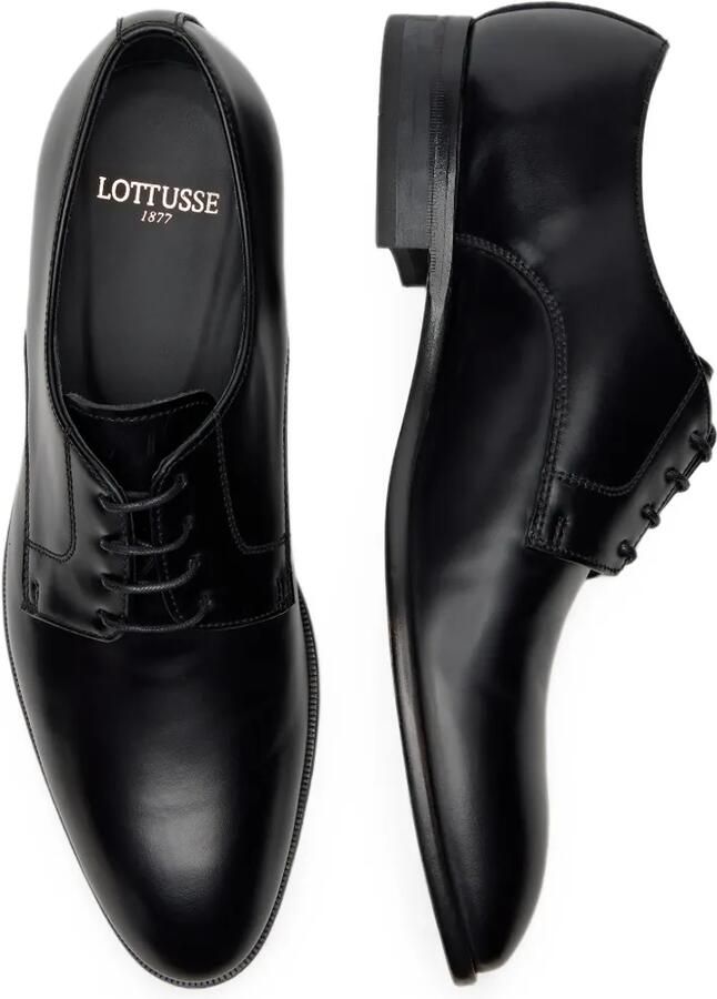 Lottusse Regent leren derby schoenen Zwart