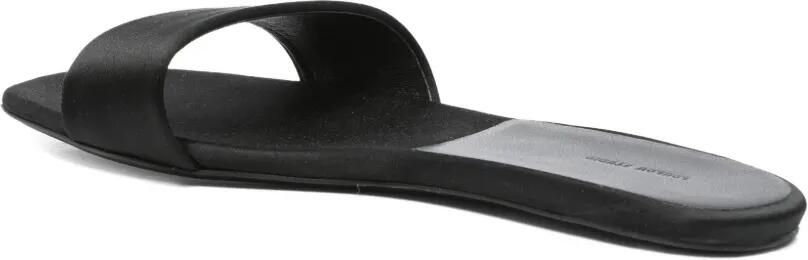 Loulou Stella slippers met satijnen band Zwart - Foto 4