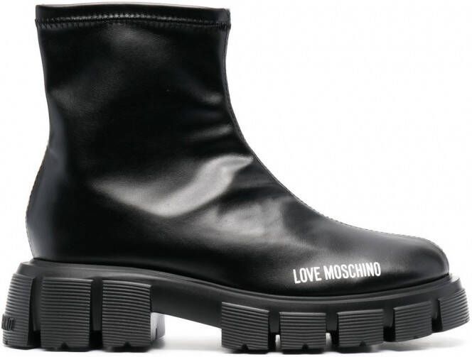 Love Moschino Laarzen met studs Zwart