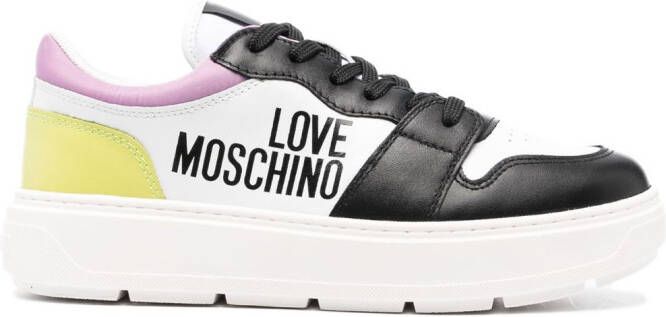 Love Moschino Sneakers met logoprint Wit