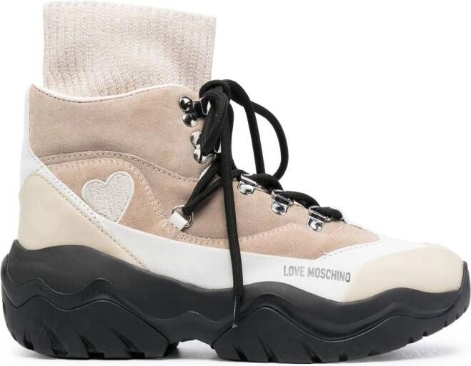 Love Moschino High-top sneakers Beige