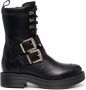 Love Moschino Combatlaarzen met gouden gespen Black Dames - Thumbnail 2