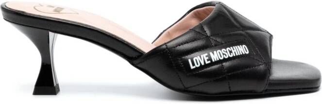 Love Moschino Leren muiltjes Zwart