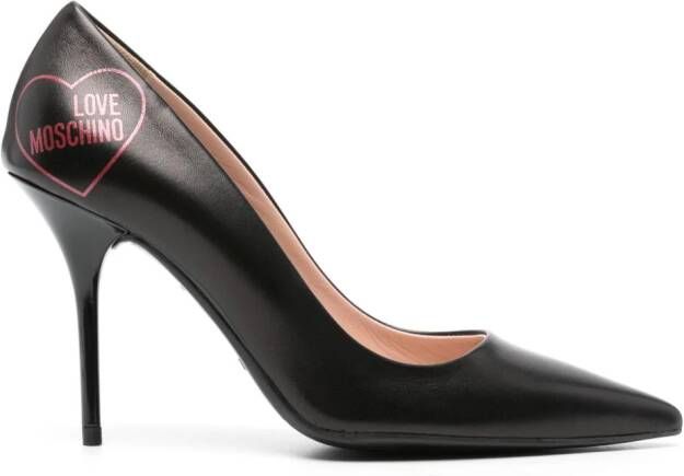 Love Moschino Leren pumps Zwart