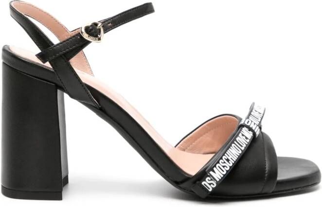 Love Moschino Leren sandalen Zwart