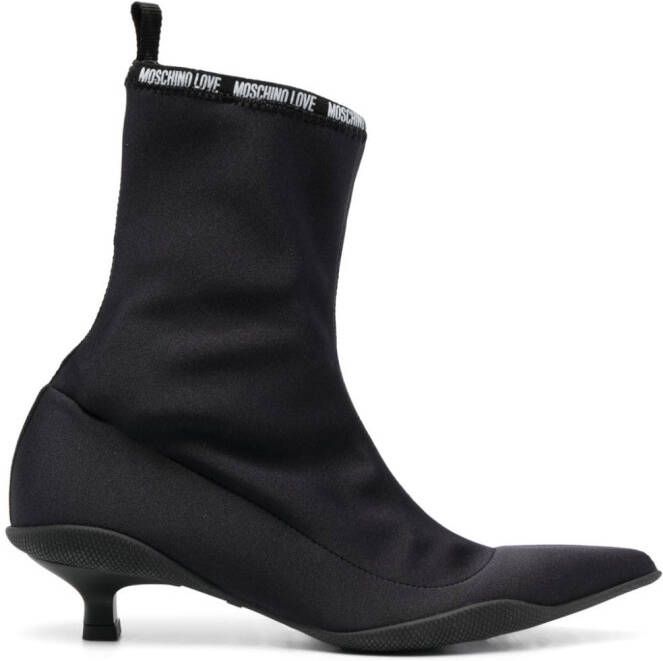 Love Moschino Leren soklaarzen Zwart Schoenen